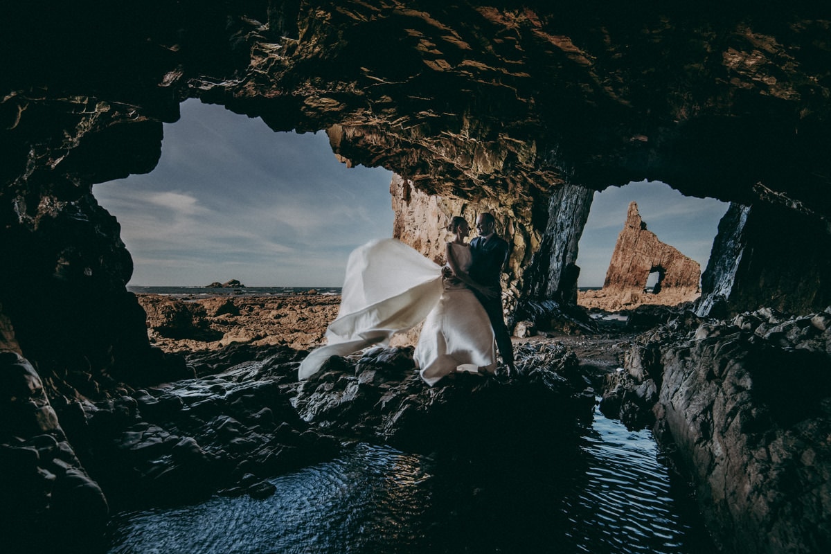 Postboda fotografia en Asturias - Arturo Solis - playa de campiechu